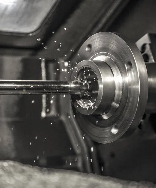 Trabajo Máquina Torno Industrial — Foto de Stock