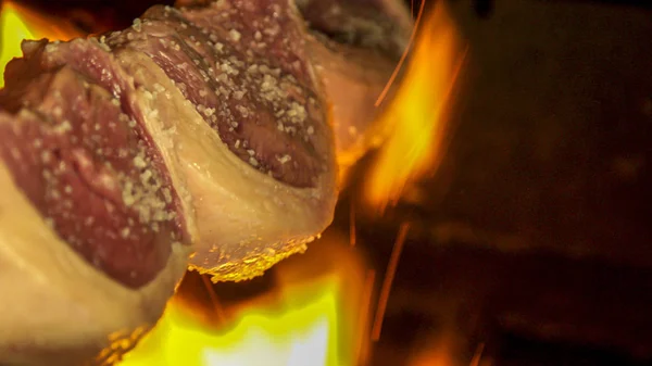 Picanha Mięsa Ogniu Brazil — Zdjęcie stockowe