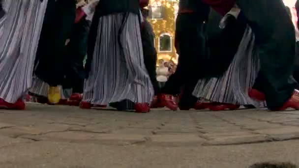 Chaussures traditionnelles danse hollandaise en bois — Video