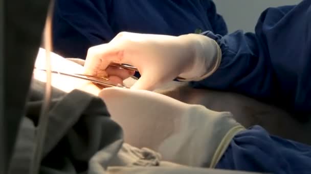 Hospital de medicina de sutura quirúrgica — Vídeos de Stock