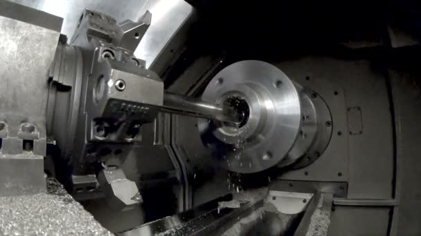 Industry lathe machine work — Stock Video