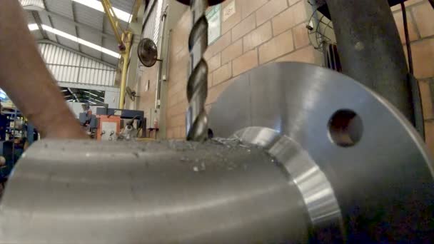 Máquina de perfuração ferramenta industrial — Vídeo de Stock