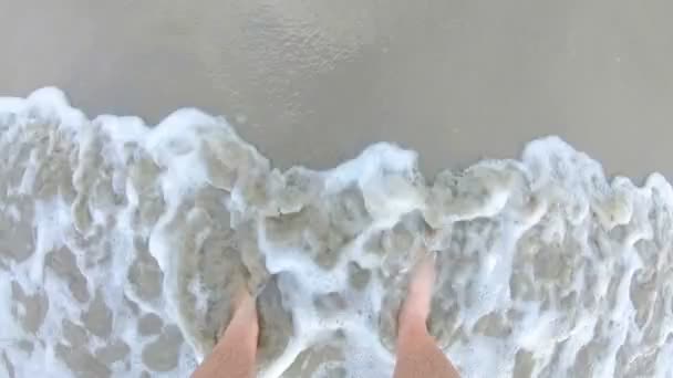 Piedi sulla spiaggia — Video Stock