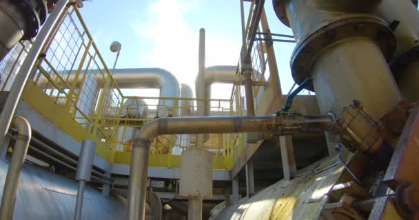 Sugar factory industry line production cane process — Stock Video