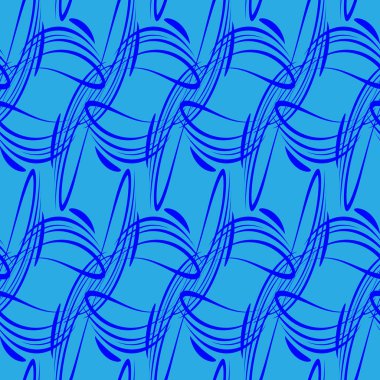 Vektör desen Viktorya tarzı mavi bir arka plan üzerinde arka plan için mavi çizgiler. Kağıt ve doku ürünler için
