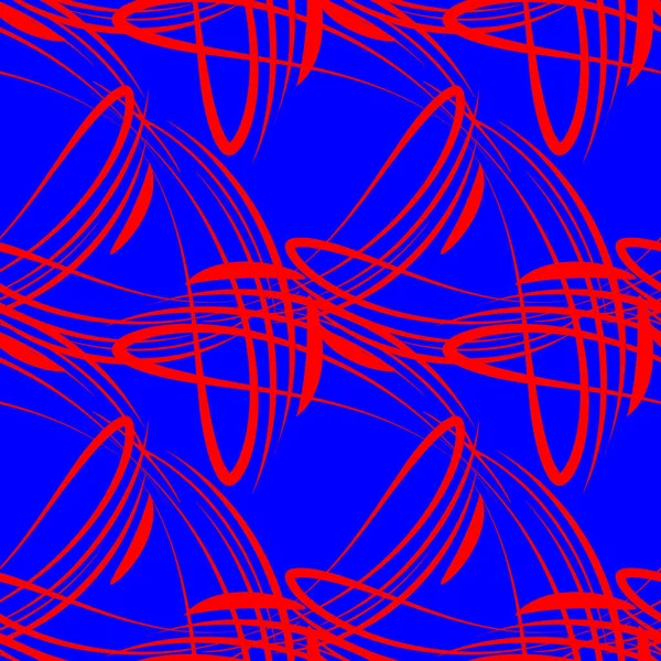 파란색 배경에 배경에 라인의 패턴입니다 직물에 — 스톡 벡터