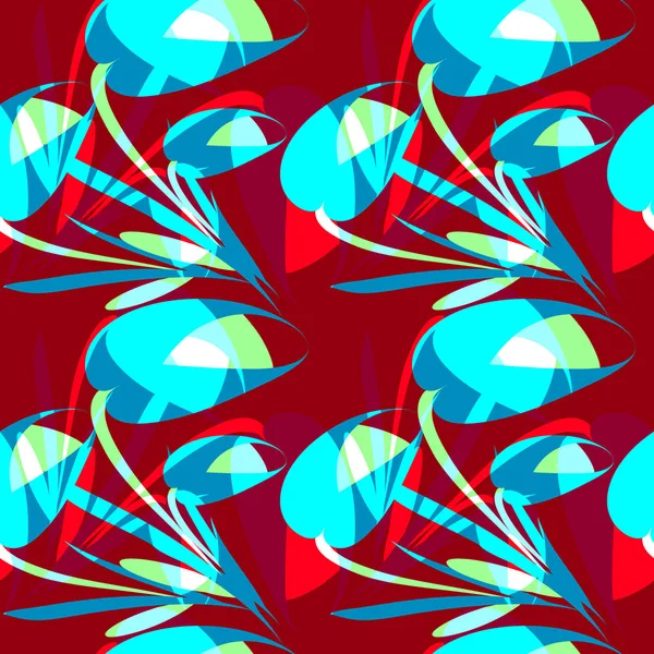 Fleurs Vectorielles Cristal Tulipes Bleues Sur Fond Vineux Pour Papier — Image vectorielle