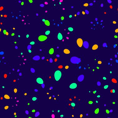 Soyut renkli vektör el çekilmiş çiçek seamless modeli mavi bir arka plan üzerinde. Kumaş ve kağıt yaz ve çiçek stil tasarımı için.