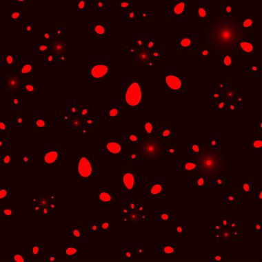 Vektör soyut parlayan desenle tatil yaprakları ve kalpleri Bordo arka plan üzerinde taklit. Kumaş ve kağıt yaz ve çiçek stil tasarımı için.