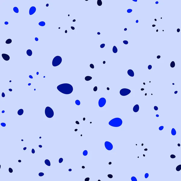 Abstracto Vector Color Azul Dibujado Mano Patrón Floral Sin Costuras — Archivo Imágenes Vectoriales