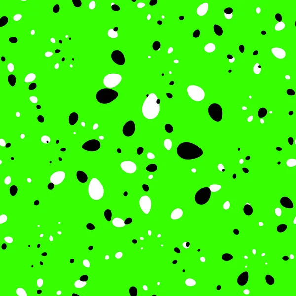 Векторний Абстрактний Візерунок Імітацією Білих Чорних Пелюсток Зеленому Тлі Дизайну — стоковий вектор