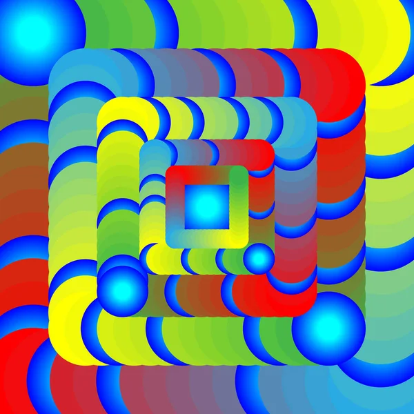 Cercuri Luminoase Spirală Fundal Abstract Curcubeu Cerc — Vector de stoc