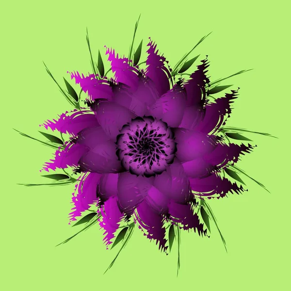 Lila Paars Peony Bloem Sluiten Geblazen Peony Bloem Dahlia Zacht — Stockvector