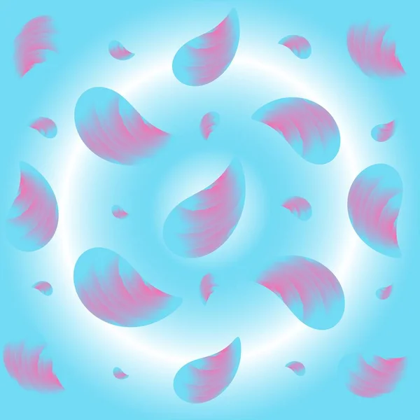 Λεπτή Φτερά Φόντο Μπλε Και Ροζ Φτερών — Διανυσματικό Αρχείο