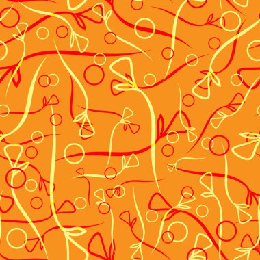 Vektör desen bitki kum ve nar kaynaklanıyor ve etnik tarzda şeftali bir arka plan üzerinde daireler. Kumaş veya nesneleri tasarım doğal ürünlerin tasarımı için