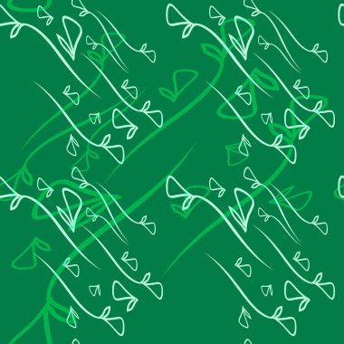 Bitkisel çay ve zeytin öğeleri geometrik bir tarzda zümrüt bir arka plan üzerinde vektör desen. Kumaş veya nesneleri tasarım doğal ürünlerin tasarımı için