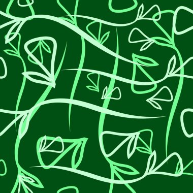 Vektör geometrik model sebze yeşil ve nane öğeleri marsh arka plan üzerinde. Kumaş veya nesneleri tasarım doğal ürünlerin tasarımı için