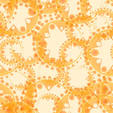 Vektör soyut şeftali seamless modeli dişliler ve çiçek. Kumaşlar ve doğal bir tarzda kağıt tasarımı için