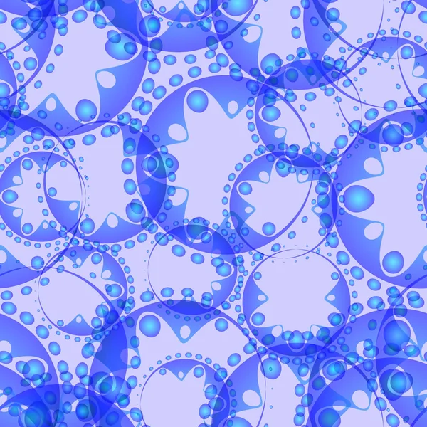 Vektör Soyut Mavi seamless modeli dişliler ve çiçek kumaş ya da kağıt için. Kumaşlar ve doğal bir tarzda kağıt tasarımı için