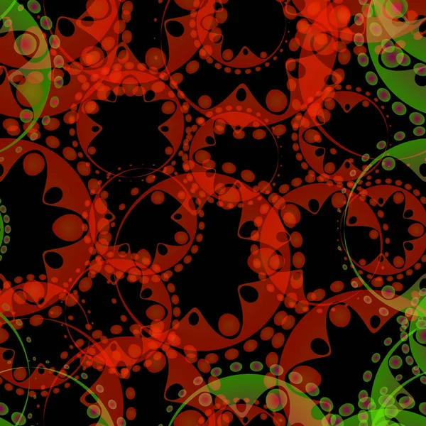 Patrón Pastel Abstracto Vectorial Burbujas Engranajes Jabón Naranja Verde Diseño — Vector de stock