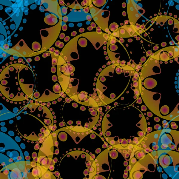 Векторний Абстрактний Пастельний Візерунок Піщано Синіх Мильних Бульбашок Шестерень Яскравому — стоковий вектор