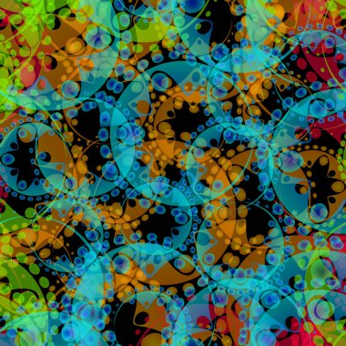 Vektör soyut model mavi dişliler ve kumaşlar veya festival öznitelikleri için karanlık bir arka plan üzerinde yeşil küre. Tasarım ve tasarım ev eşyaları ve aksesuarları için.