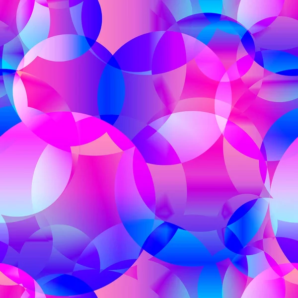 Vecteur Abstrait Fond Sans Couture Espace Bleu Rose Cercles Lumineux — Image vectorielle