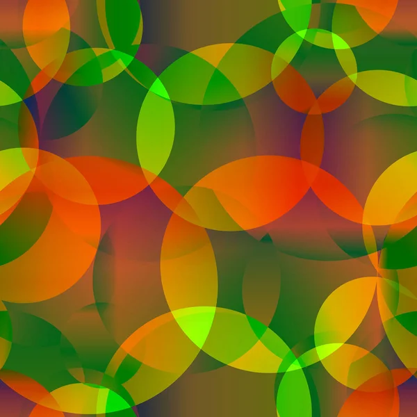 Fondo Abstracto Sin Costura Vectorial Círculos Brillantes Burbujas Manzana Naranja — Vector de stock