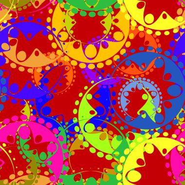 Parlak renkli vites ve defne çelenk Bordo arka planda sürekli değişen tarzı vektör sorunsuz doku. Çocuklar ve anneler veya festival kağıt için kumaş süslemeleri.