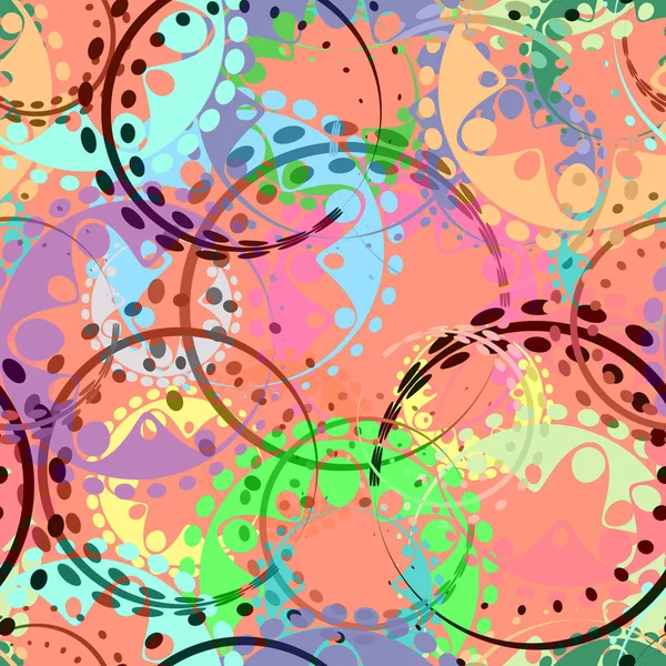 Vektorové Bezešvá Textura Pastelově Podvozky Vavřínové Věnce Kaleidoskopický Růžové Stylu — Stockový vektor