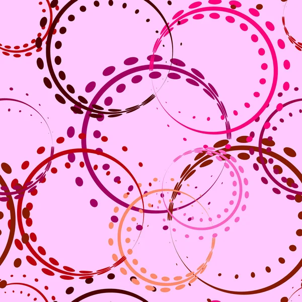 Pastel Curls Circles Burgundy Shades Pink Background Pattern Perfect Fabric — Stock Vector