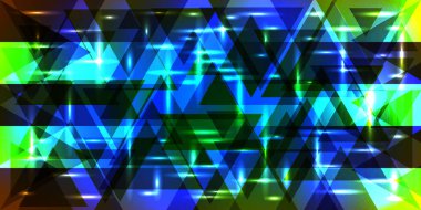 Vektör desen parıldayan ayaz çizgili mavi ve yeşil renklerde. Tatil ve dekoratif iç dekorasyon için.