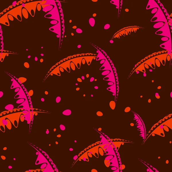 Sakin desen hassas yaprakları ve tuğla tonlarda Bahçe bitkilerin yaprakları. Kağıt, kumaş veya organik ürünler için.