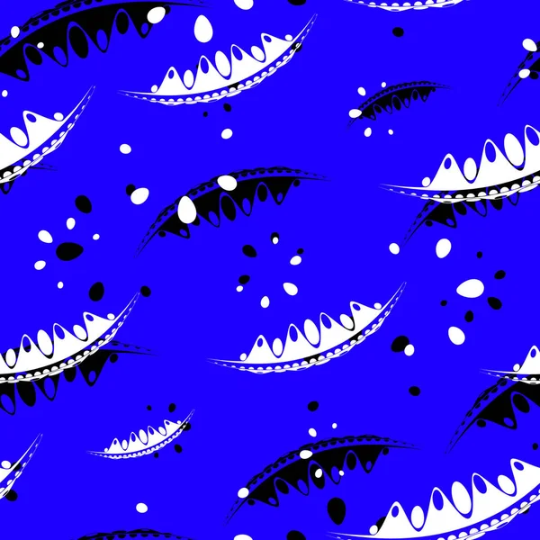 Desen soyut yaprakları ve mavi ve Beyaz Bahçe bitkilerin yaprakları. Kağıt, kumaş veya organik ürünler için.