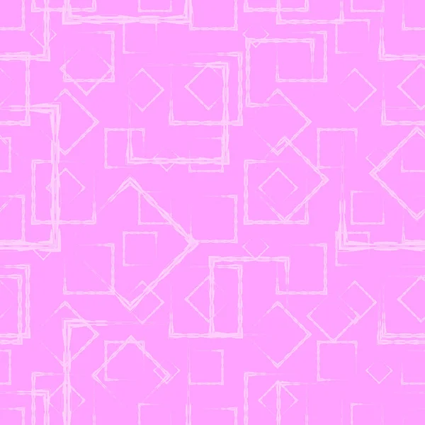Beaucoup de losanges et de places blanches dans le chaos sur un backgrou rose — Image vectorielle