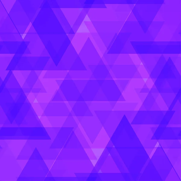 Leuchtend violette Dreiecke in Schnittpunkt und Überlagerung. — Stockvektor