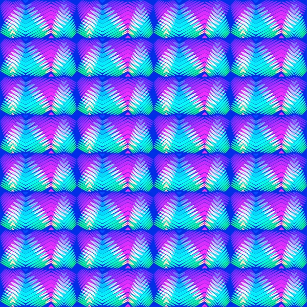 Corazones de rayas azules sobre un fondo púrpura . — Vector de stock