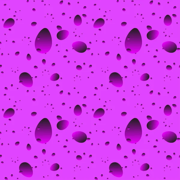 Grandes gotas y pétalos de color púrpura sobre un fondo claro en nácar . — Vector de stock