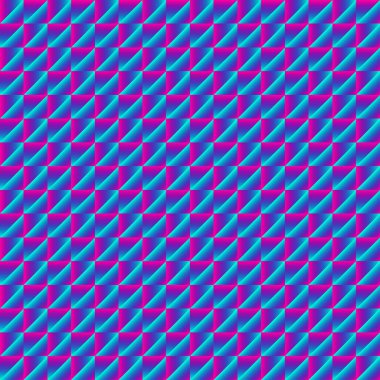 Mavi edikula ve bir zigz turuncu üçgenler kaotik desen