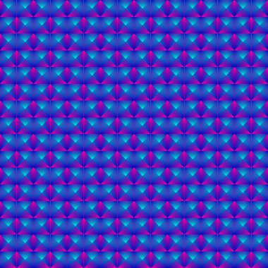 Mavi edikula ve bir zigz mor üçgenler kaotik desen