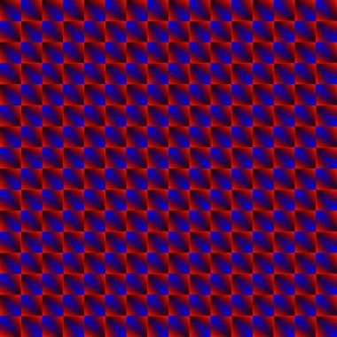 Koyu kırmızı edikula ve mavi üçgen bir zi kaotik desen