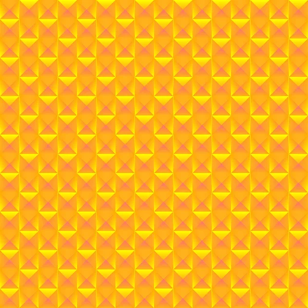 Плитковий візерунок помаранчевих квадратів і смугастих жовтих трикутників . — стоковий вектор