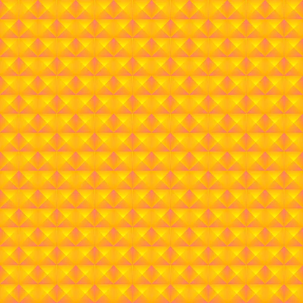 Хаотичний візерунок жовтих ромбів і помаранчевих пірамід . — стоковий вектор