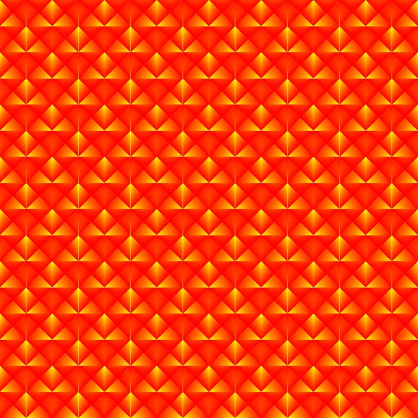 混沌とした黄色の菱形と、zigza に赤い三角形のパターン — ストックベクタ