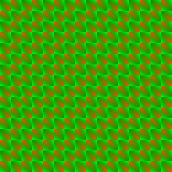 어두운 녹색 rhombuses 및 노란 삼각형의 혼란 패턴 — 스톡 벡터