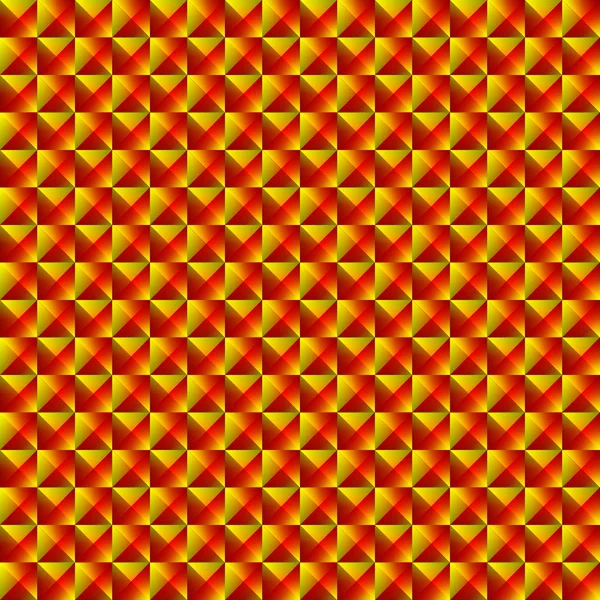 어두운 노란색 rhombuses는 zi에 빨간 삼각형의 바둑판식 배열된 패턴 — 스톡 벡터