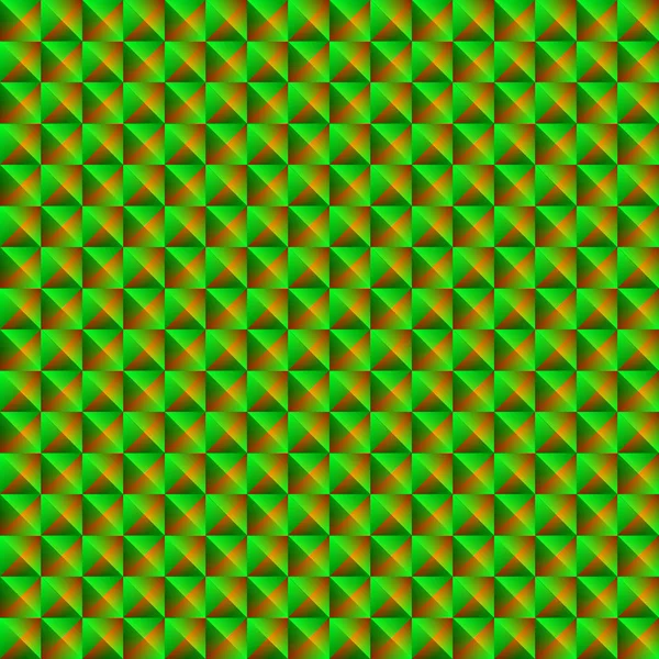 Motif carrelé de losanges vert foncé et triangles jaunes dans un — Image vectorielle