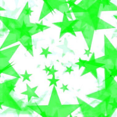 Projeksiyon bir ışık arka planda büyük yeşil yıldızlar.