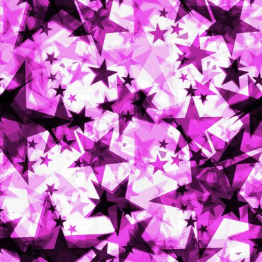 Hafif bir arka planda metalik mor parlayan koyu altın yıldızlar 