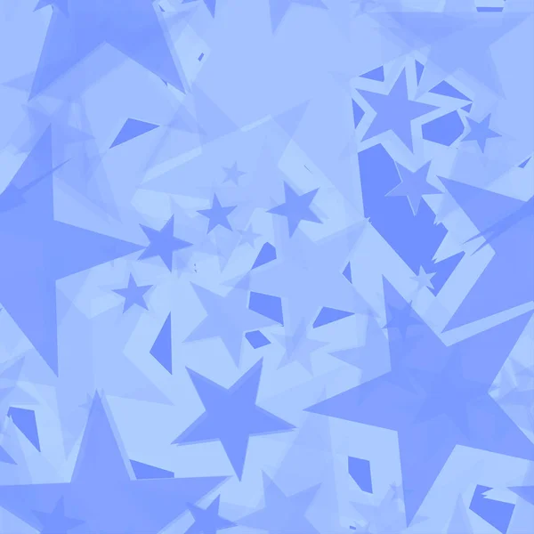 Projeksiyon ve mavi bir arka planda sakin büyük göksel yıldızlar — Stok Vektör